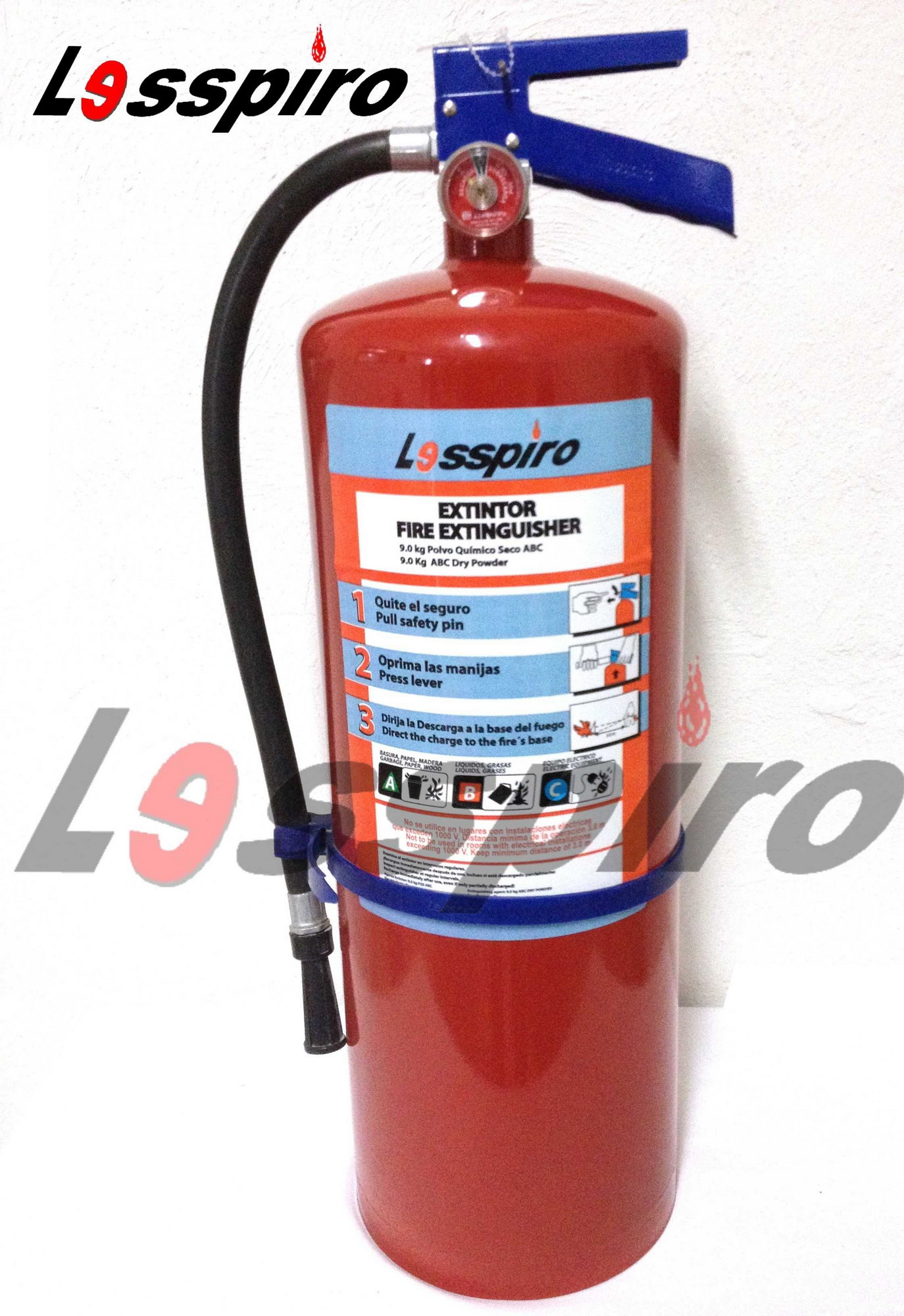 Extintor p.q.s. 2 kg lesspiro plus abc