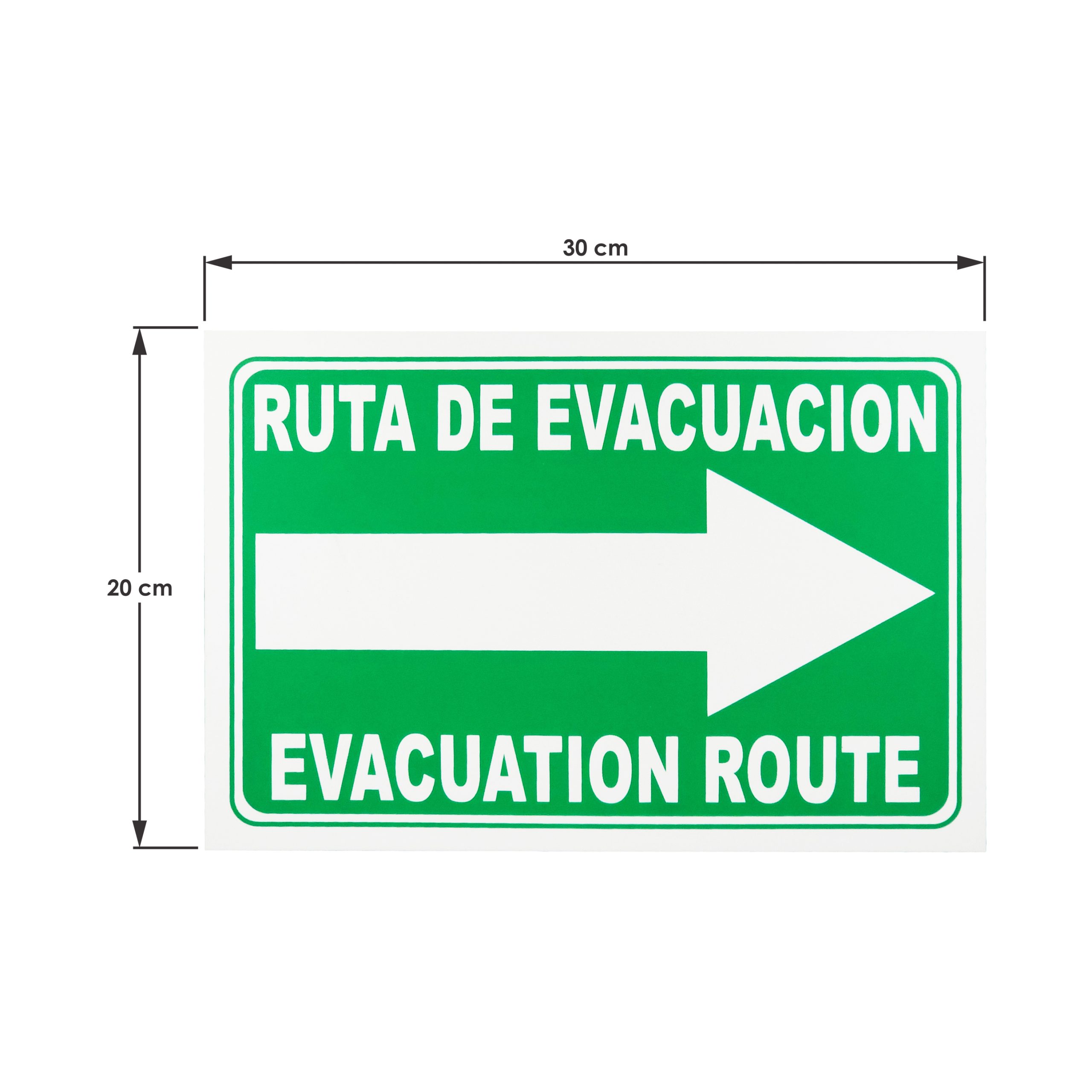 Señalamiento de Ruta Evacuación Derecha 20x30 cm - Image 3