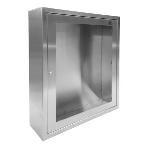 Gabinete acero inoxidable para mangera 2" y 2.5" x 30 m sobreponer