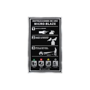 Instrucciones y uso extintor micro-blaze