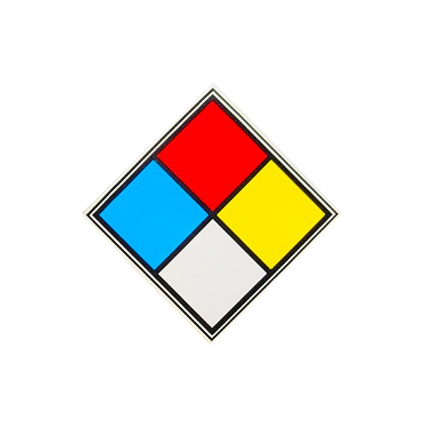 Etiqueta Rombo Seguridad 4x4.5cms