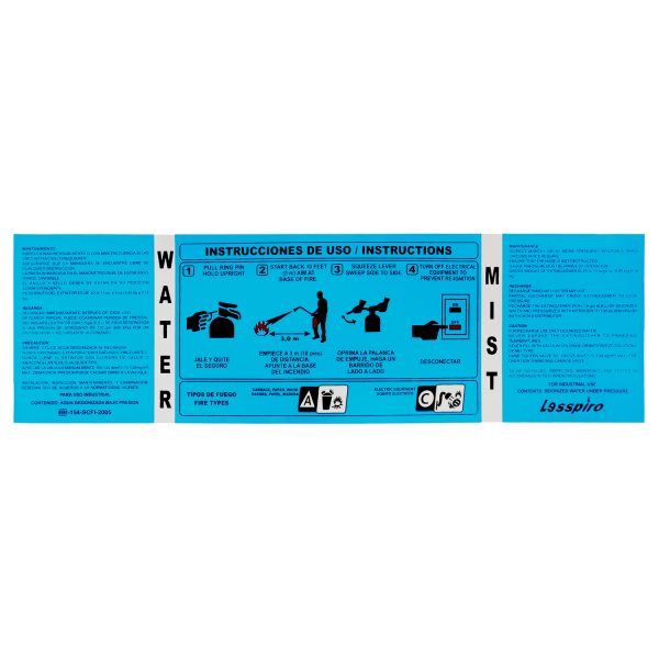Instrucciones y uso Water Mist Lesspiro