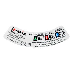 Etiqueta para detextintor HFC236fa Lesspiro
