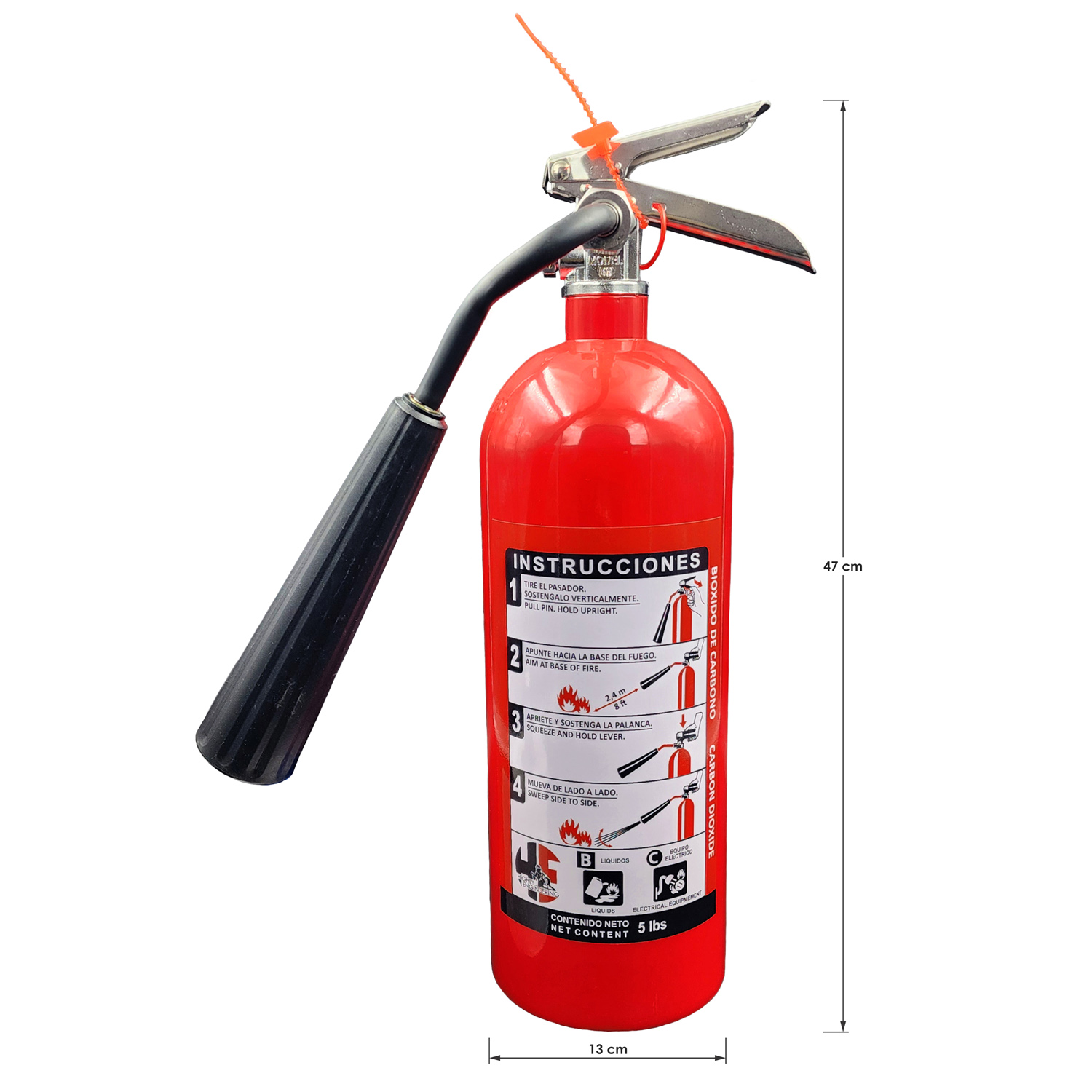 Extintor de CO₂ de 5 lbs HE - Image 2